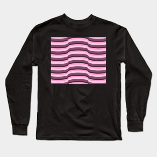 Op Art Blush Pink Long Sleeve T-Shirt